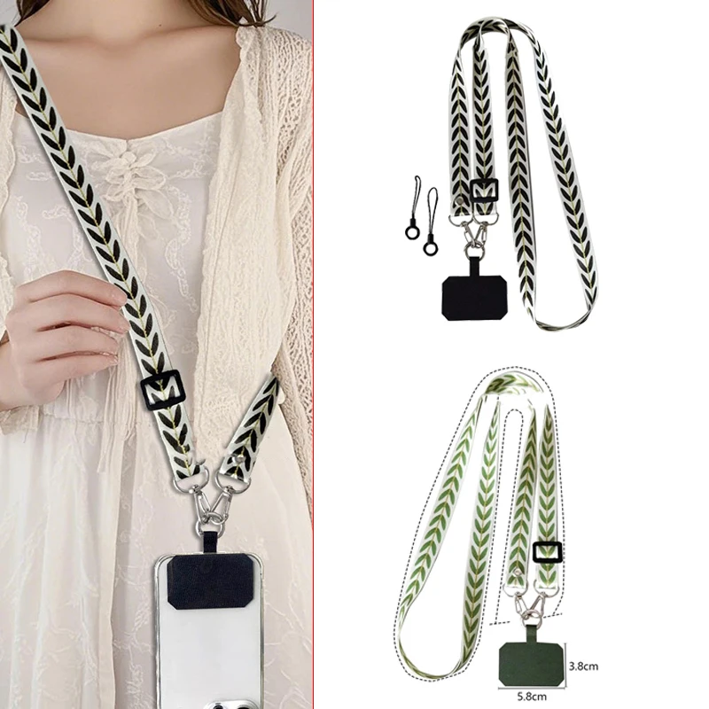 1pc Women Cell Phone Lanyard Universal Long Single Shoulder Phone Strap Adjustable Mobile Phone Anti Loss Rope