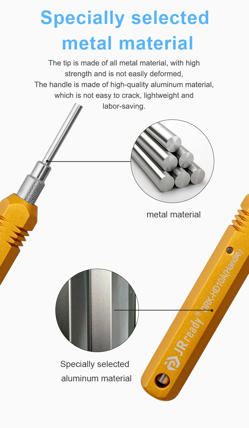 JRready DRK-HD10A(09990000012) HARTING Steckverbinder-Pin-Werkzeug-Set Kontaktentferner Werkzeug zum Ausziehen von Harting/TE Hochleistungs-HAN D 10A – Detail 4