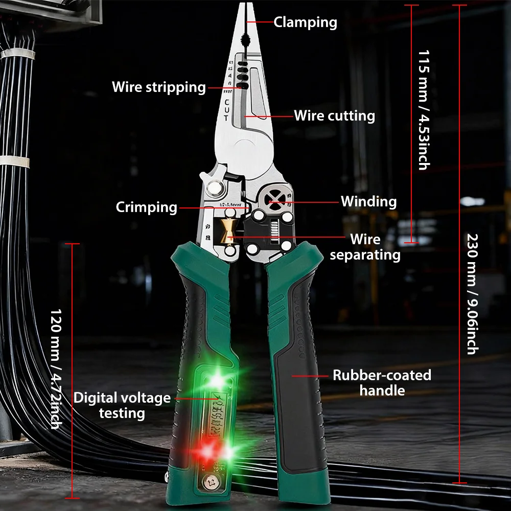 

Щипцы для зачистки с цифровым тестером напряжения