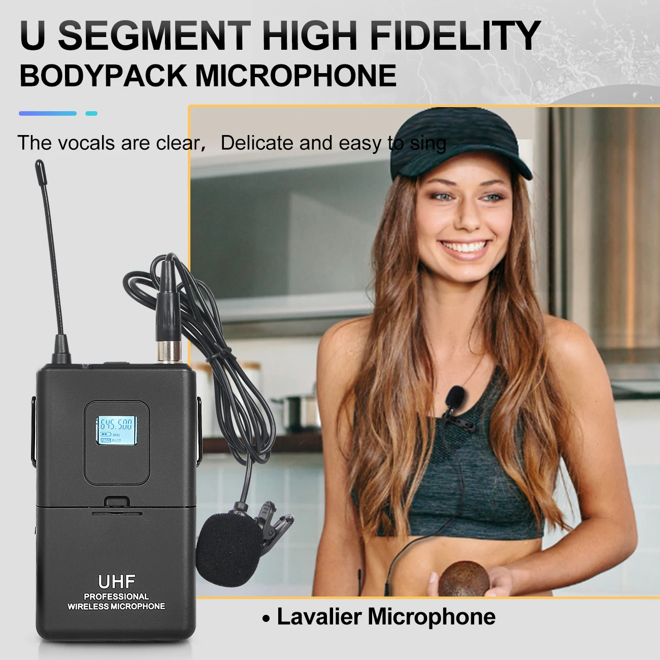 DR2800 ميكروفون سماعة رأس لاسلكي احترافي محمول على شكل حرف U مؤتمر فيديو محمول لمعلم ميكروفون المسرح #6