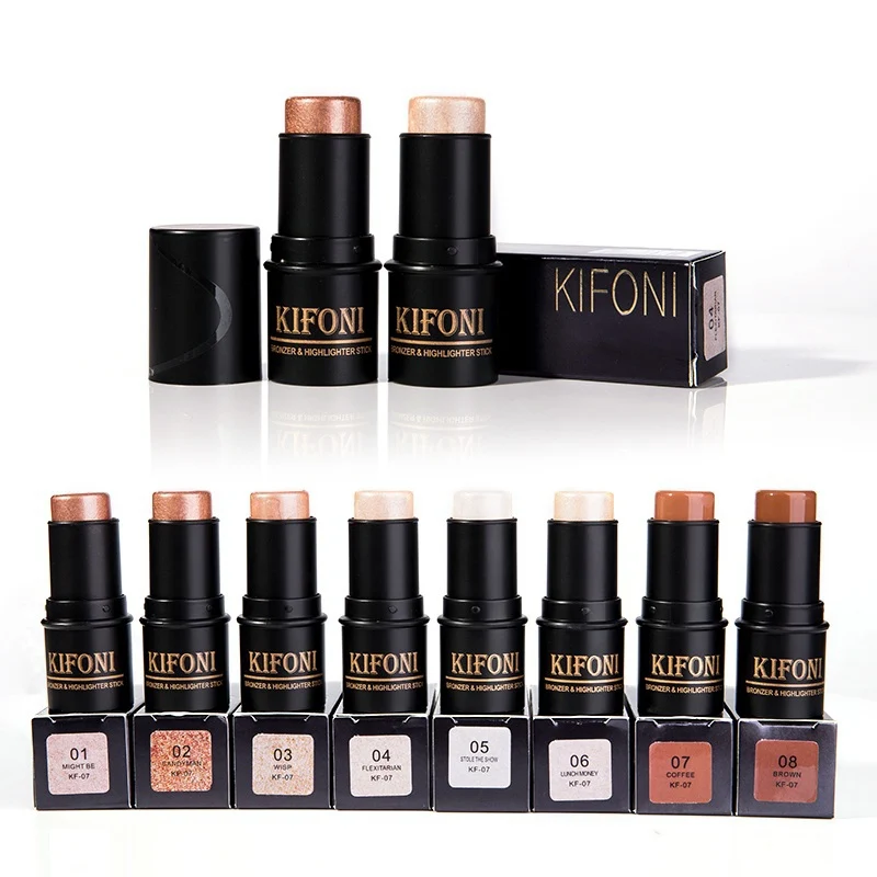 คอนทัวร์คอนทัวร์สีครีมทาแก้มไฮไลท์เตอร์3D 7สี maquiagem มีเม็ดสีสูง