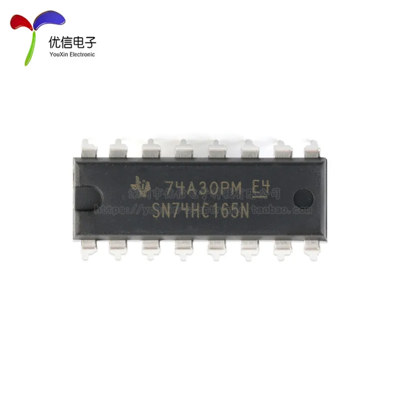 Original genuine direct insertion SN74HC165N shift register 8-bit parallel loading DIP-16