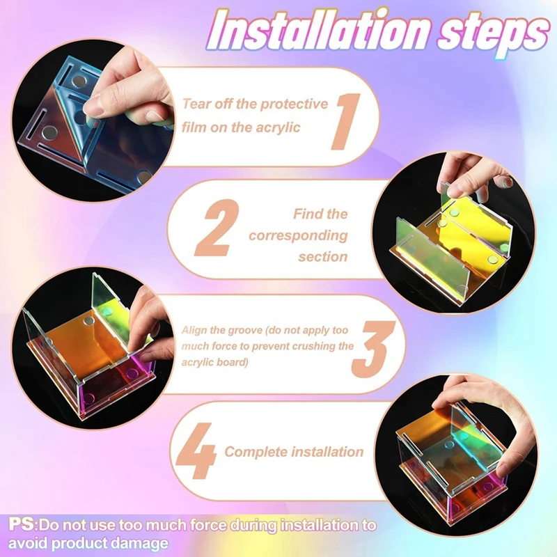 SR-Magnetic Locker Accessoires Magnetische Acryl Locker Spiegel Met 2 Magnetische Penhouders Voor Thuiskantoor