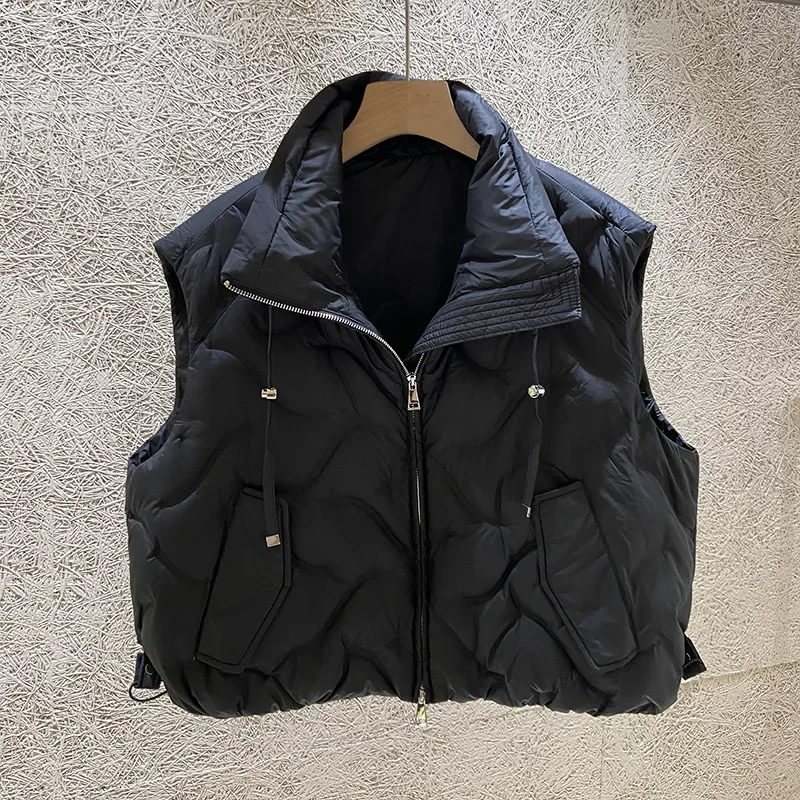 

Autumn and Winter European Women's Down Vest Fashionable High Street White Duck Down Vest