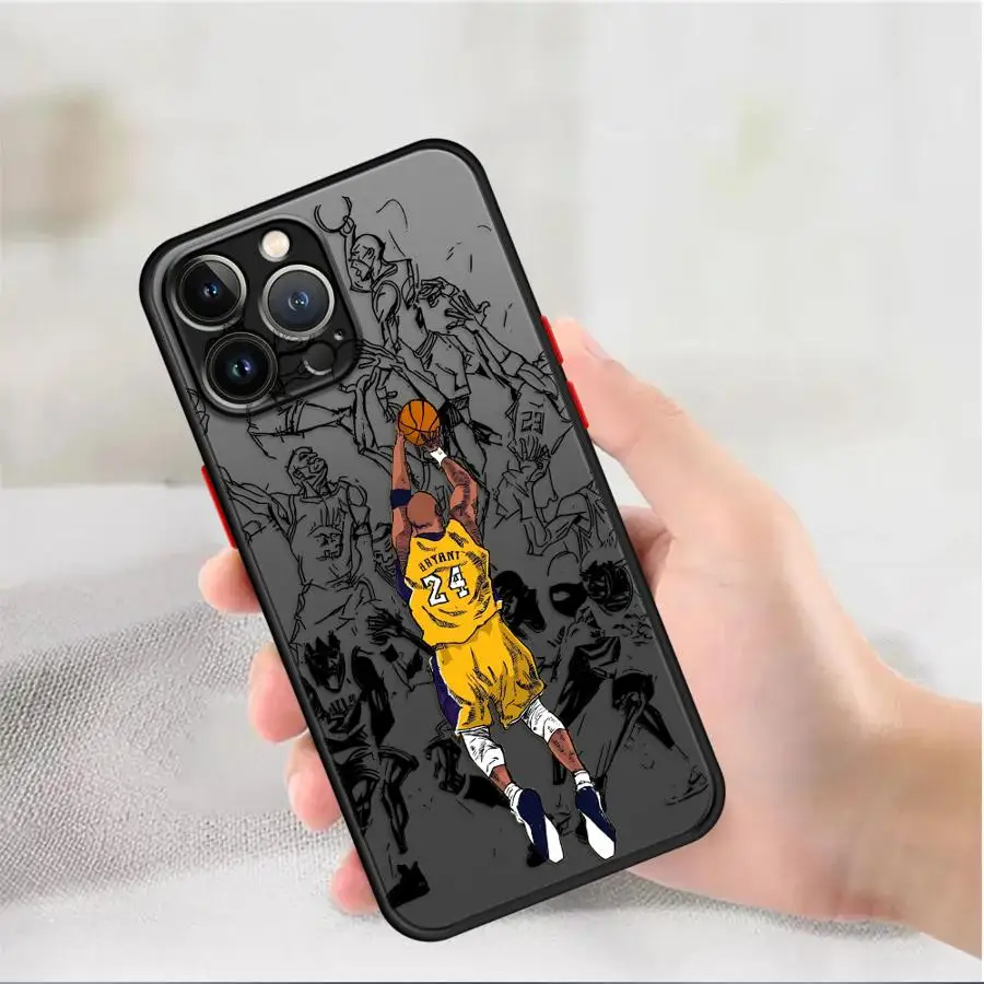 Cartoon Basketball Star Phone Case for Apple iPhone 15 13 Pro XS 11 Max XR 14 16 12 Mini 11 16e TPU