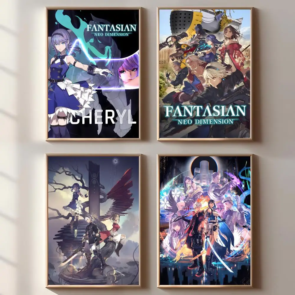 Epic RPG Adventure F-FANTASIAN Neo Dimension Poster Art Wall Decor Indoor Outdoor for Collectors