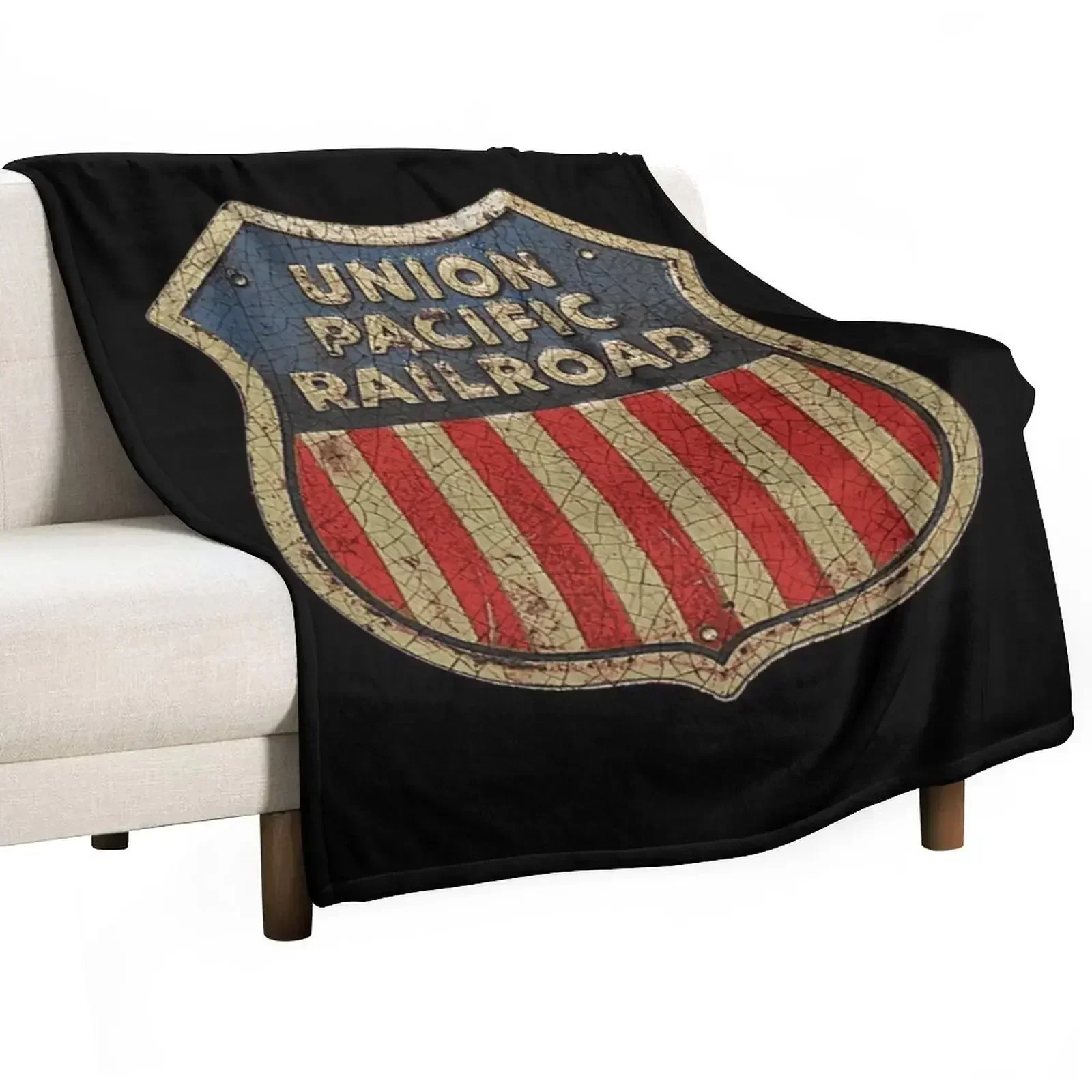 Union Pacific Railroad Throw Blanket Heavy Sofa Throw Plush Blankets