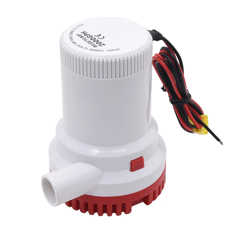 

Bilge Pump Mini Boat Pumps 12V 2000GPH Submersible Kayak Rule Water 12 Volt Garden Rinse Car Wash Bath