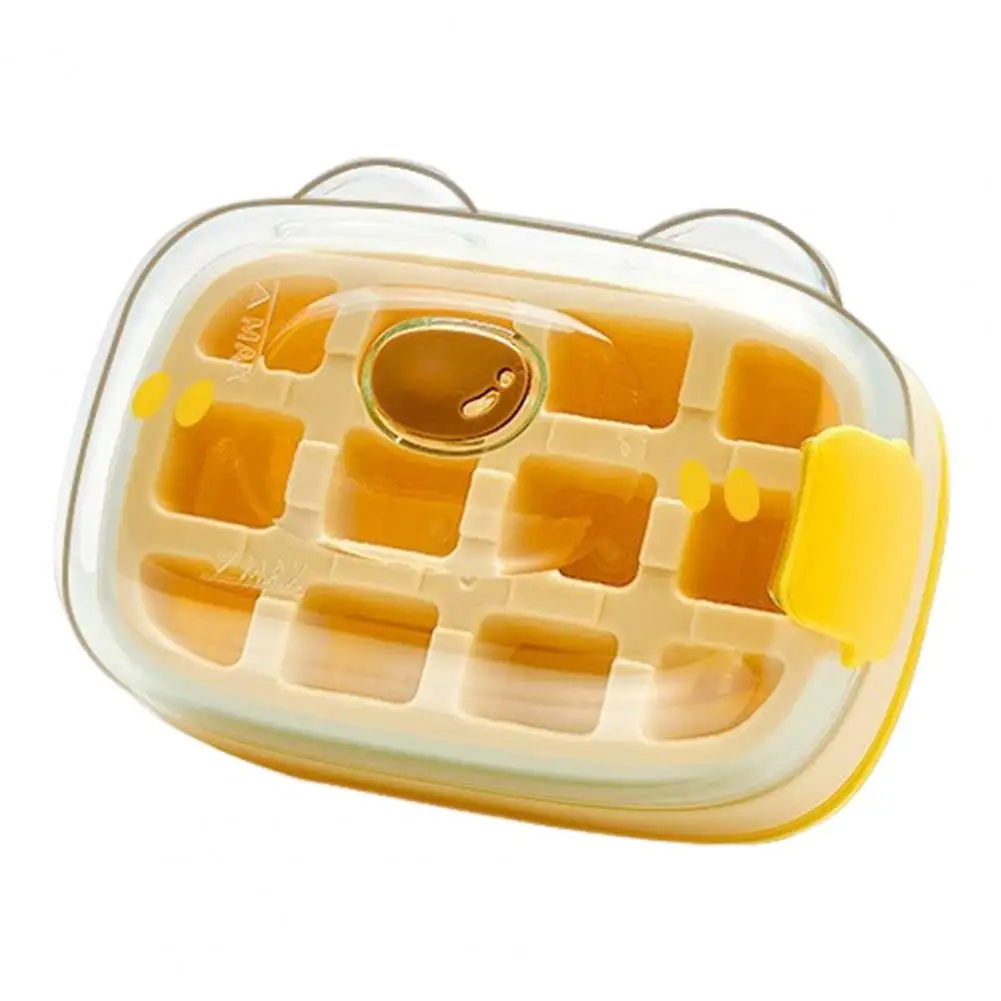 

Easy Ice Cube Tray Fast Ice Cube Maker Portable Ice Cube Mold Water Bottle with Lid Zero Touch Press for Travel for Freezer