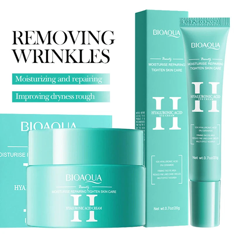 BIOAQUA الريتينول مجموعات العناية بالبشرة ترطيب ترطيب كريم وجه مكافحة الشيخوخة التجاعيد الهالات السوداء كريم عين حجم السفر العناية بالبشرة