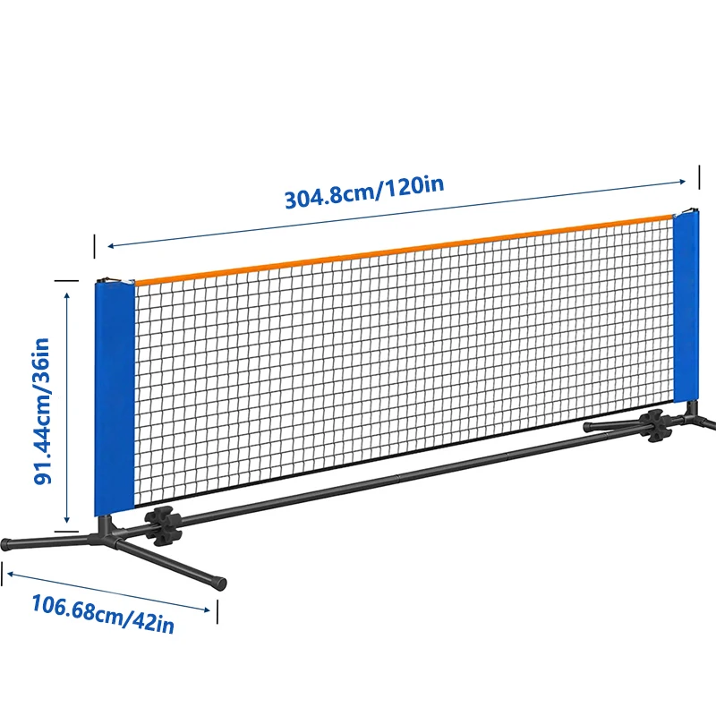 رف كرة البيسبول المحمول بإطار معدني من أمازون بطول 10 أقدام، غطاء رف التنس