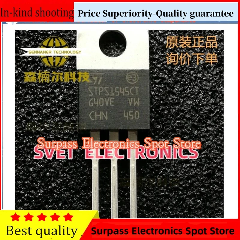 10 UDS-50 Uds STPS1545CT TO-220 45V 15A Original envío rápido