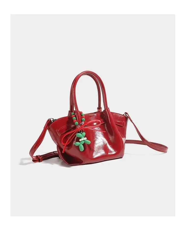 

Рождественская сумка для пельменей для женщин, новинка 2025, красная свадебная сумка, высококачественная сумка через плечо для женщин