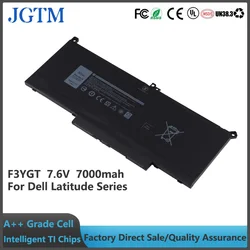 JGTM 7000Mah 7480 7490 Batteries F3YGT Laptop Battery for Dell LAtitude 12 7000 7280 7290/13 7000 7380 7390 P29S002/14 7000 7480