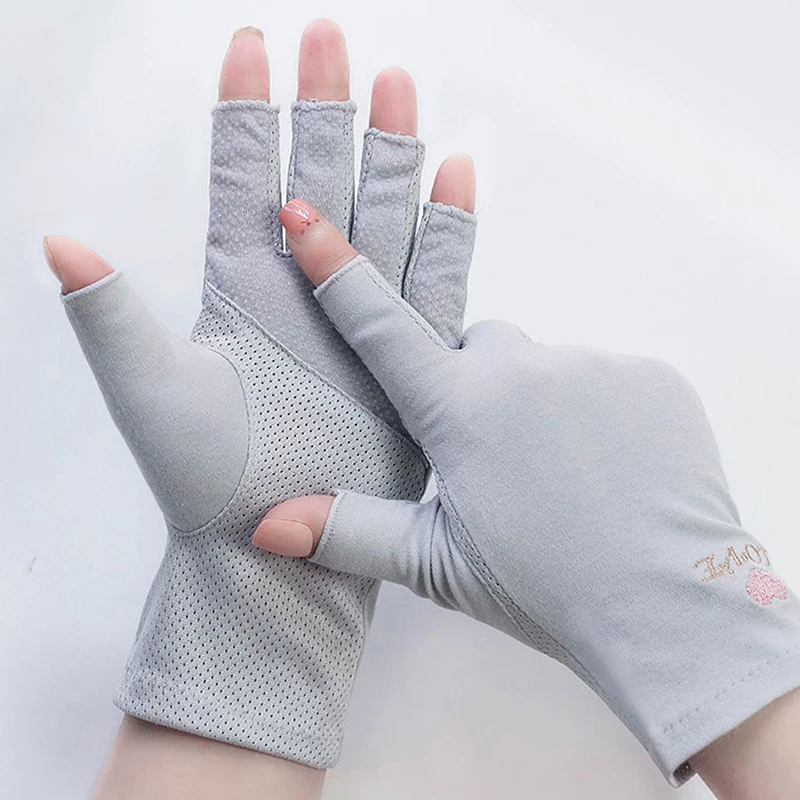 Gants de protection anti-UV pour ongles, 1 paire, bouclier en gel UV, outils d'art de manucure sans doigts, lampe LED N64.Dryer Radiation Hand Gloves