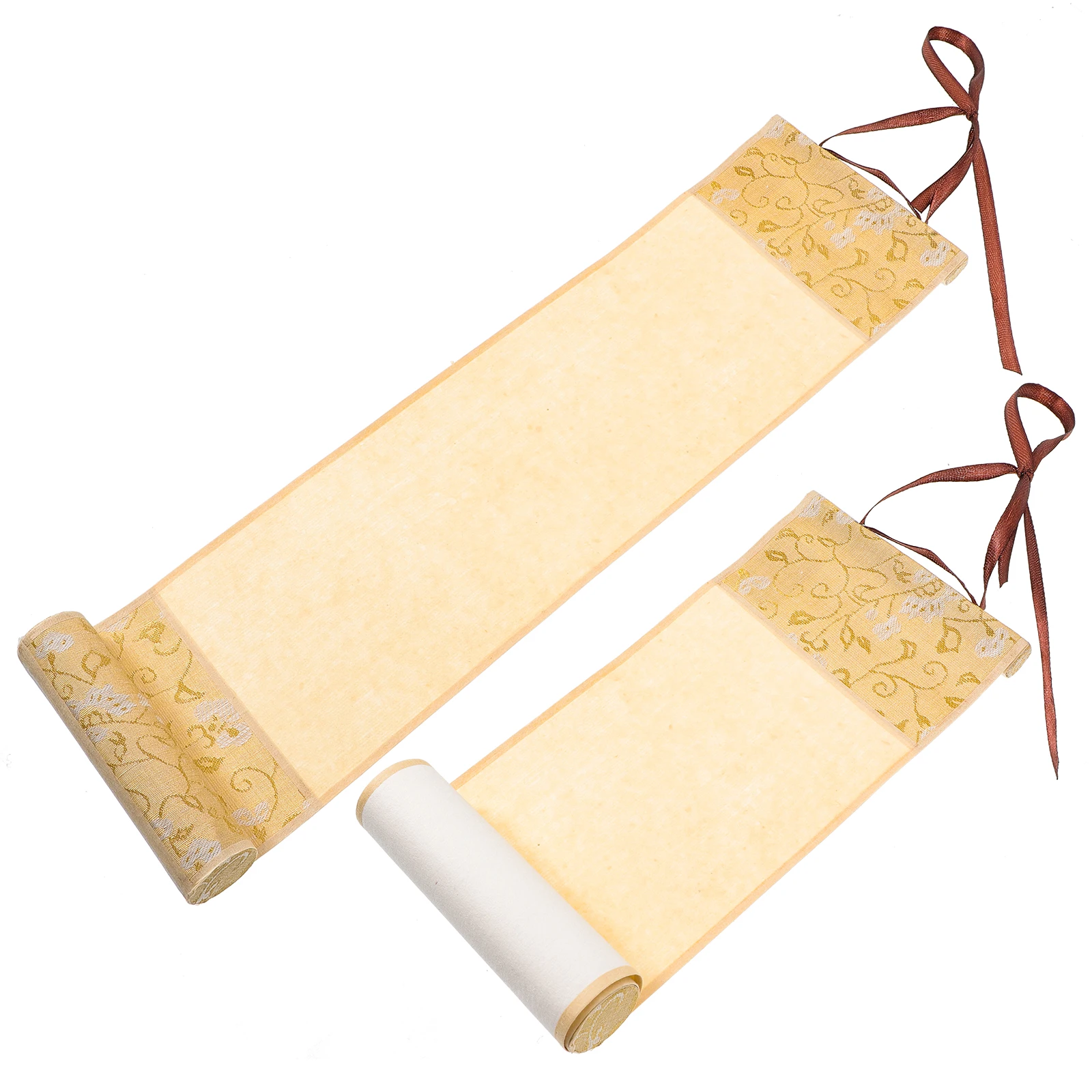 

2Pcs Xuan Paper Scroll Blank Calligraphy Paper for Painting Writing Chinese Art Wall Scroll Painting Supply Scrolls