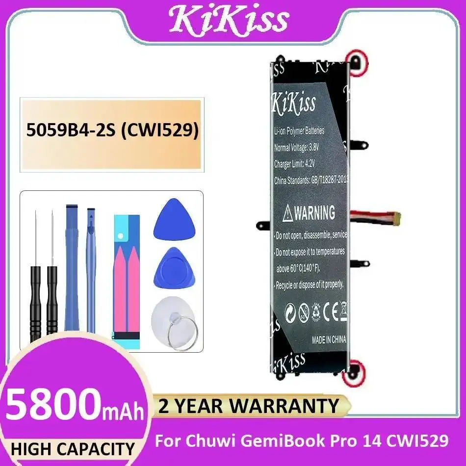 

Аккумулятор для ноутбука 5059B4-2S CWI529 10PIN 7Lines без рамки 5800 мАч для ноутбука Chuwi Gemibook Pro 14 CWI529