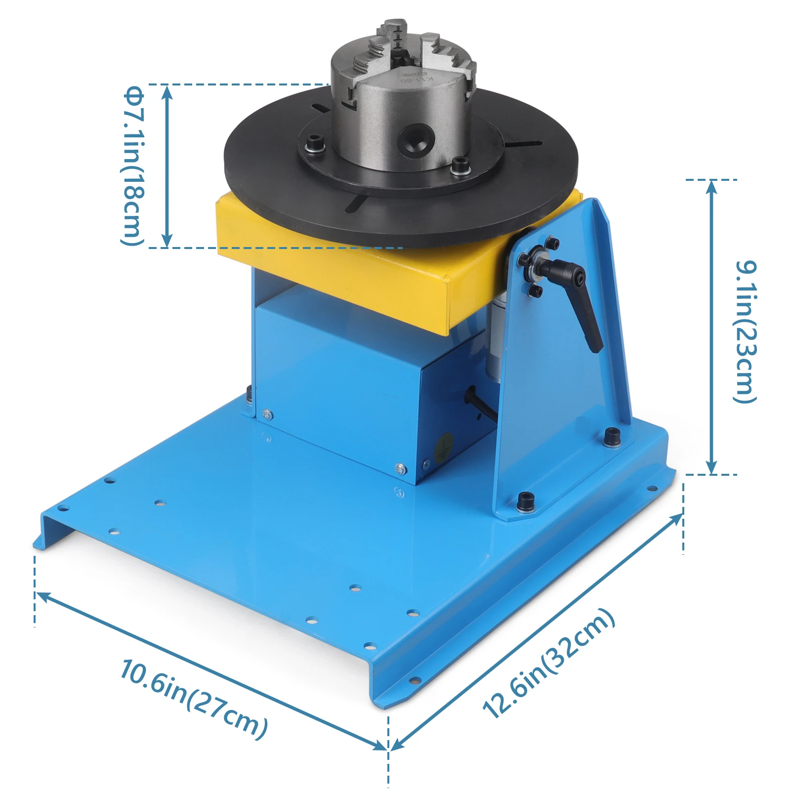 

Professional 10KG Rotary Welding Positioner - 80 Chuck Turntable High Accuracy Table for Cutting Grinding Assembly Tasks