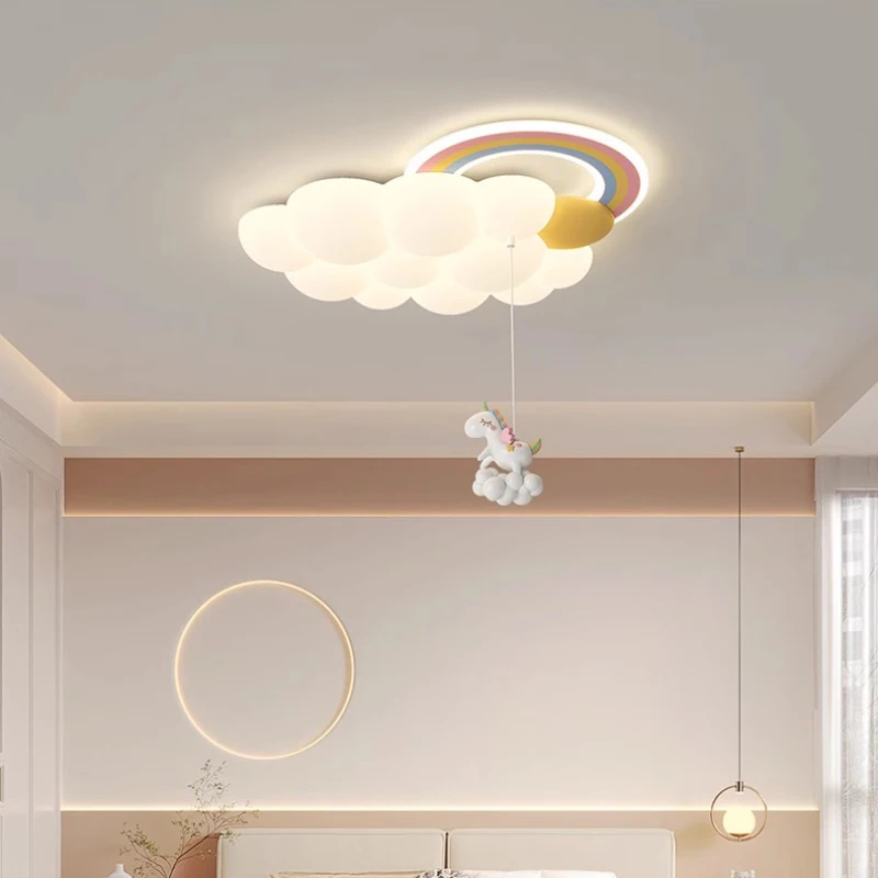 Rainbow Cloud Ceiling Lights LED Children\'s Room Light Modern Creative Warm Baby Room Nursery Boy Girl Bedroom Ceiling Lamps