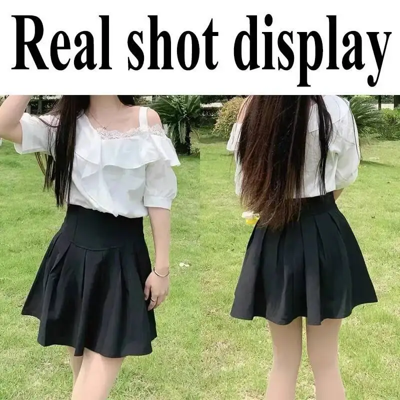 Lucyever Mode Vrouwen Rits Hoge Taille Mini Koreaanse Stijl Anti Glare Plooirok Vrouwelijke Show Beenlengte Een Lijn Rokken