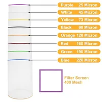 5 Gallon Filter Bag with Filter Screen Reusable Filter Bag with Opening on Top for Hydroponics Gardening 45-220 Micron 4