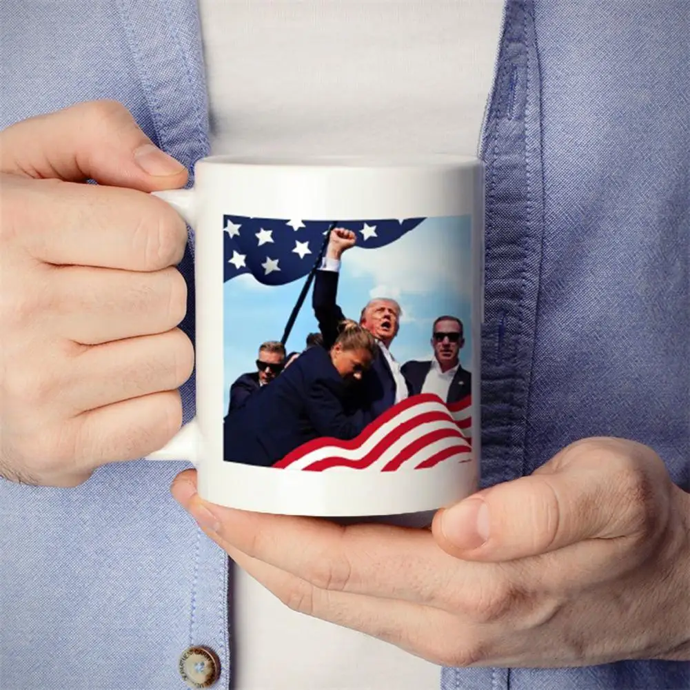 Funny Trump Coffee Mug Support Our President Ceramic Cup Rally Survivor Print Drinkware Mug