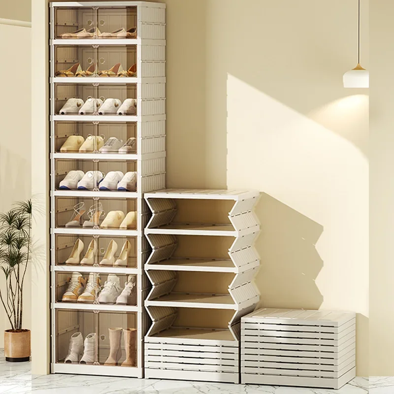 

Foldable Shoe Box Transparent Installation-Free Shoe Rack Cabinet Storage Box Plastic Modern Simple Storage Shoe Rack