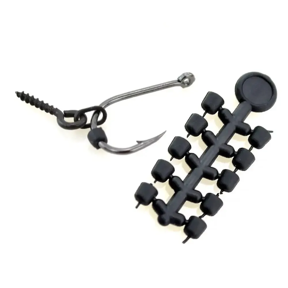 Hirisi 50pcs Rubber Beads for Carp Fish Hook Carp Fishing Accessories Fish Hook Stoper 20pcs Fishing Boilie Screw Chod Rigs image 5
