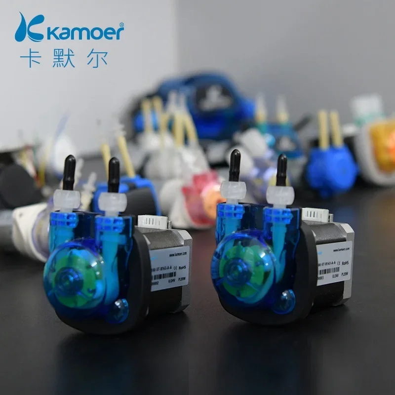 Kamoer 24V Micro Peristaltic Pump Lab Dosing Pump Food Grade Rubber hose Stepper Motor Plate Transfer Viscous Non-viscous Liquid
