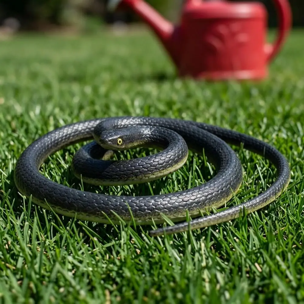Soft Simulated Black Green Snake Toy Realistic Large Size Snake Model Black Color with Tongue Out Fake Snake Halloween Party