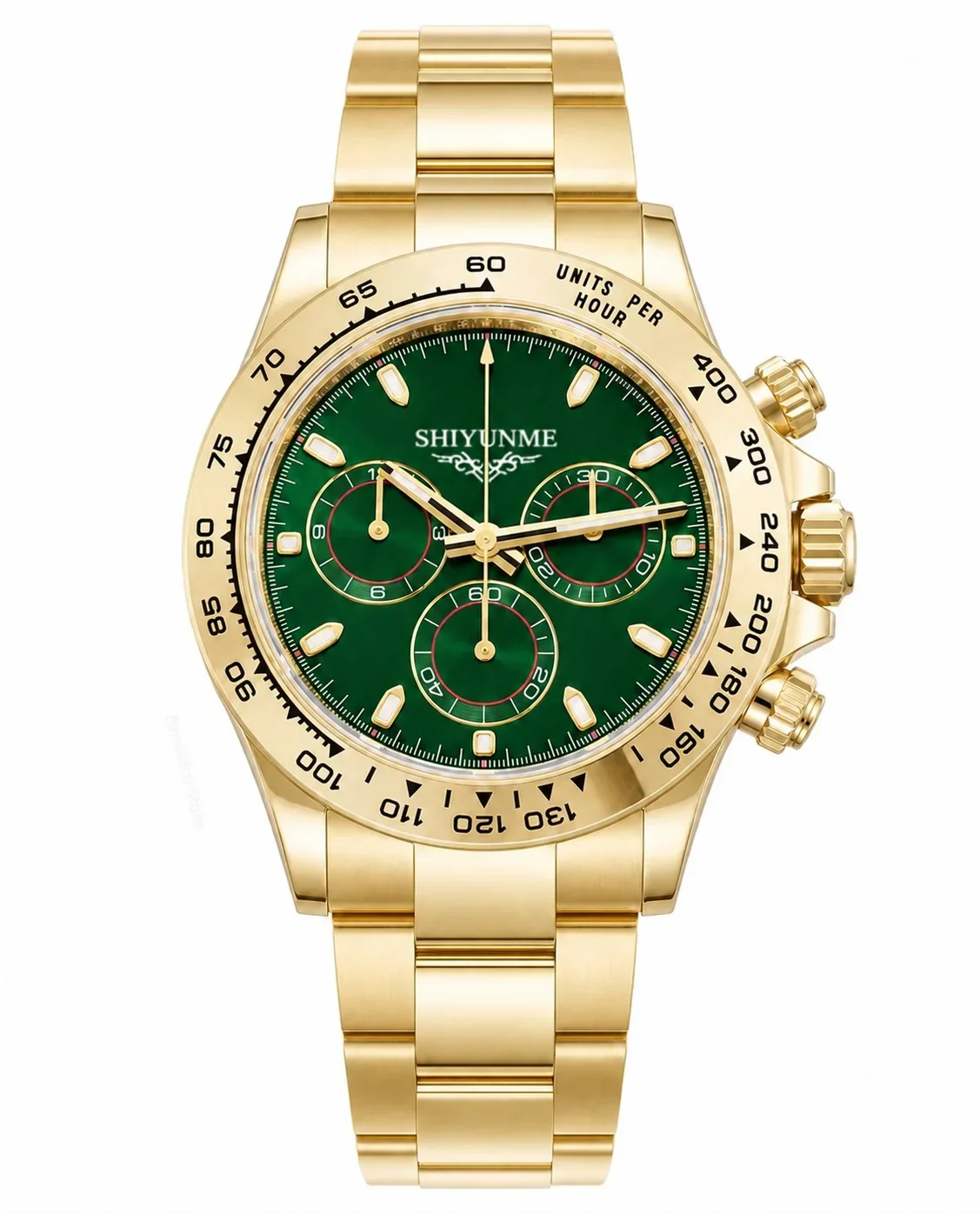 40 mm 904L Stainless Steel Automatic Mechanical Men's Watch with Full Features and World Time