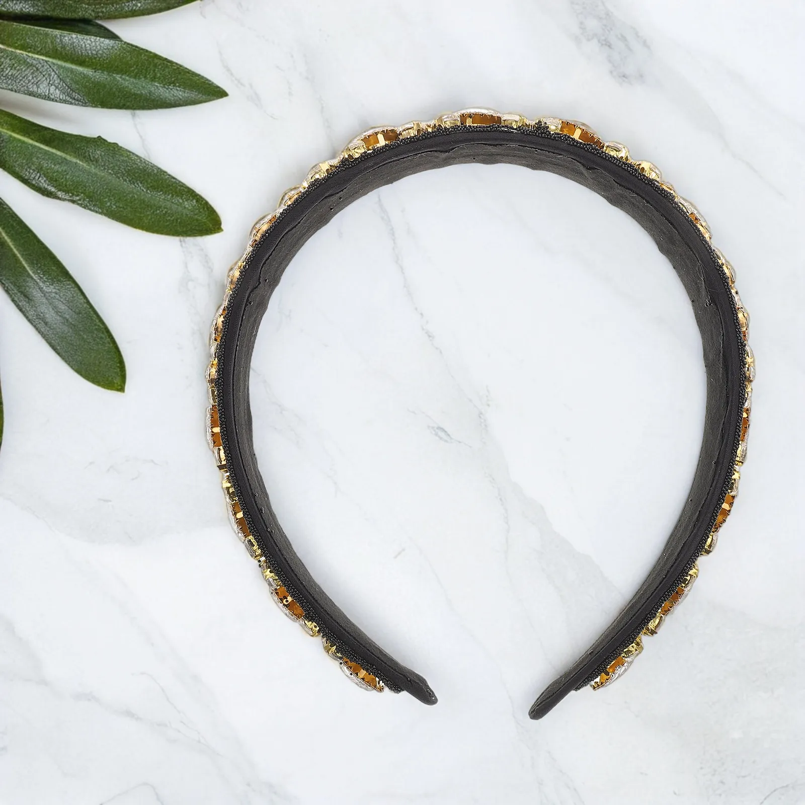 

Baroque Rhinestone Wide Rim Hair Hoop White Creative Wedding Bridal Decorative Hairband Accessories Plastic Headband