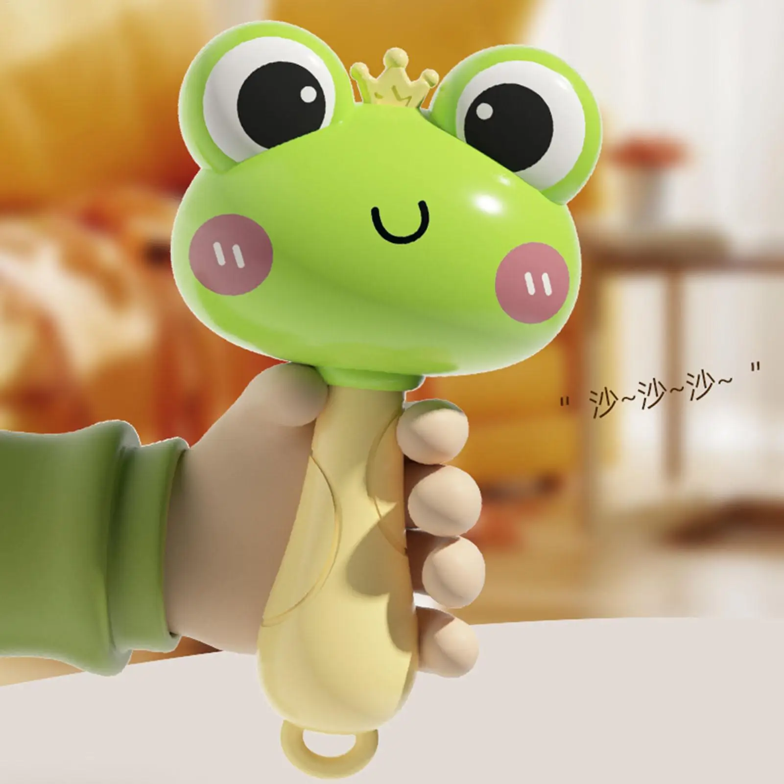 어린이 마라카스 오리 딸랑이 장난감 작은 개구리 동물 마라카스 컬러풀 마라카스 조기 교육 어린이 악기 소음기 장난감