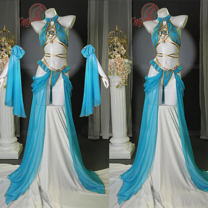 

Princess Zelda Cosplay Costume Women Sexy Long Dress Anime Fantasy Party Uniform Halloween Christmas Carnival Role play Dress