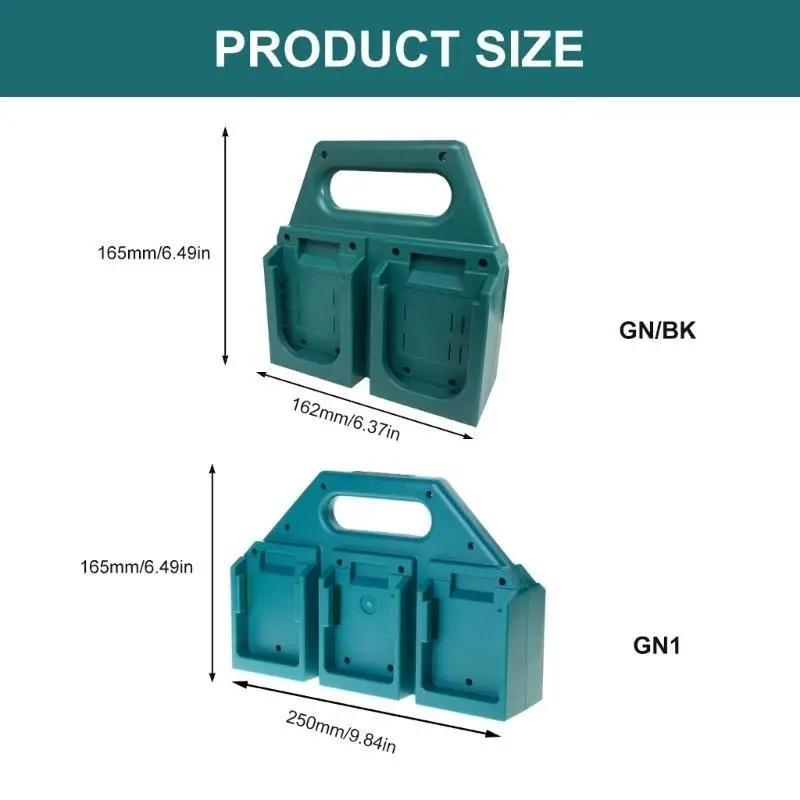 652F Compact Plastic Tool Battery Rack Holds 4/6Units Vertical Space Saving Holders