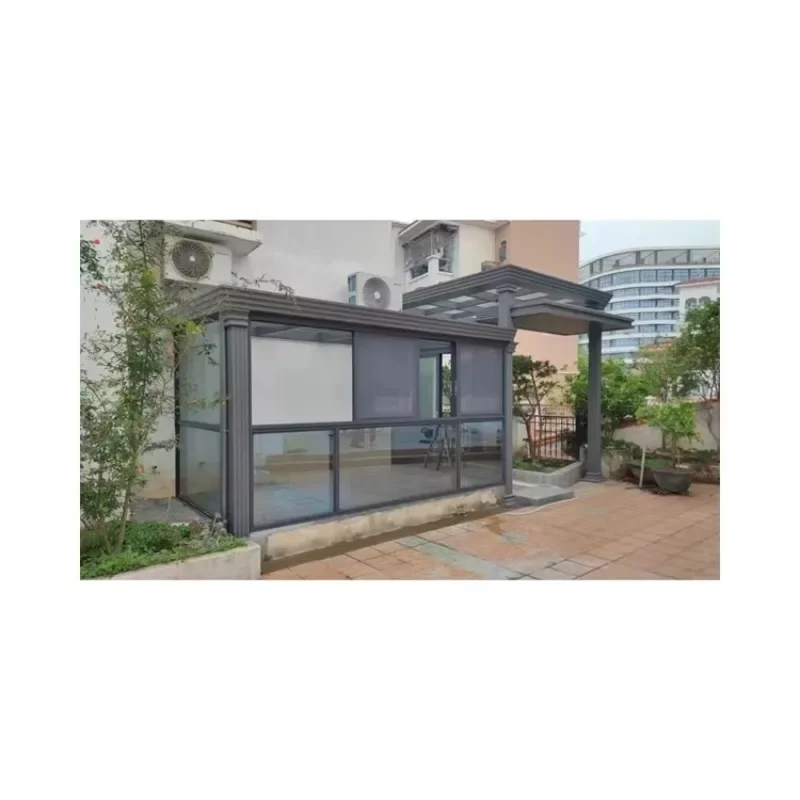 Customized Modern Elegant Aluminum Conservatory Superior Quality Enclosed Sunroom for Hotel Use Free Estimating