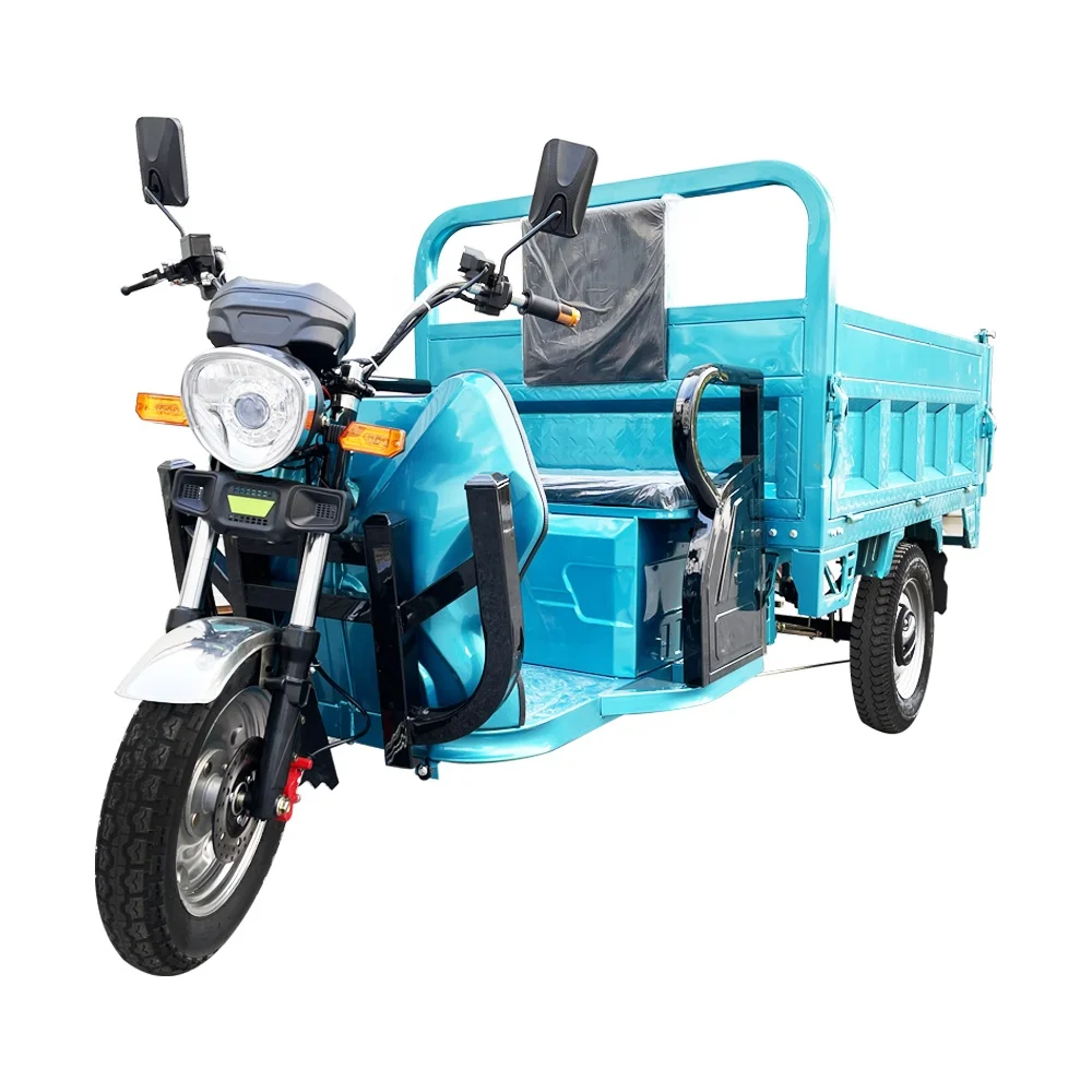 2023 Chinese 2000W Big Power Cargo Electric Tricycle Open Body 3 Wheel Design With 2000KGS Capacity