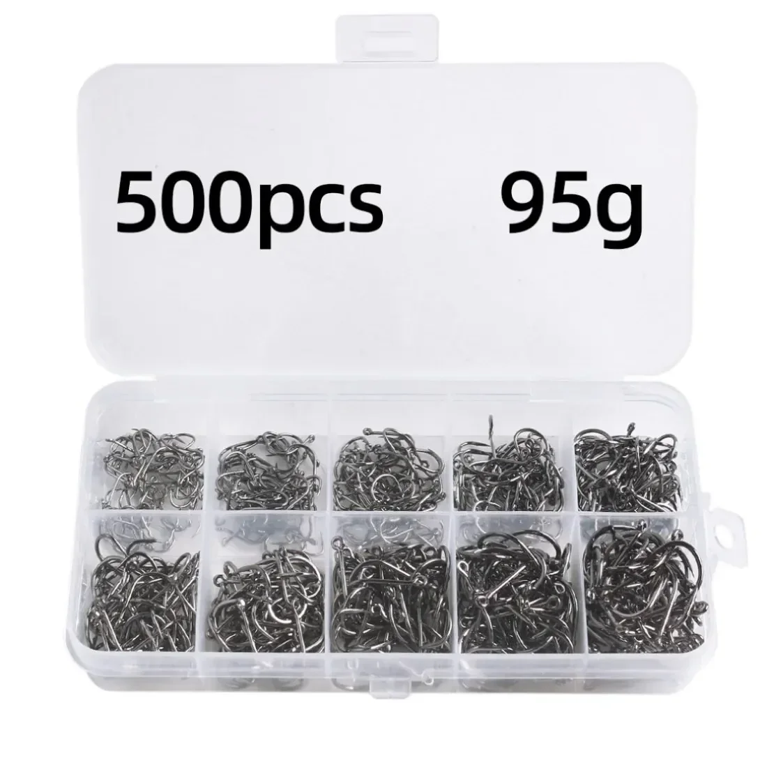 

100-2000 Pieces Set Boxed Fish Hooks Tube Inverted Hooks Outdoor Fishing In Lakes Rivers