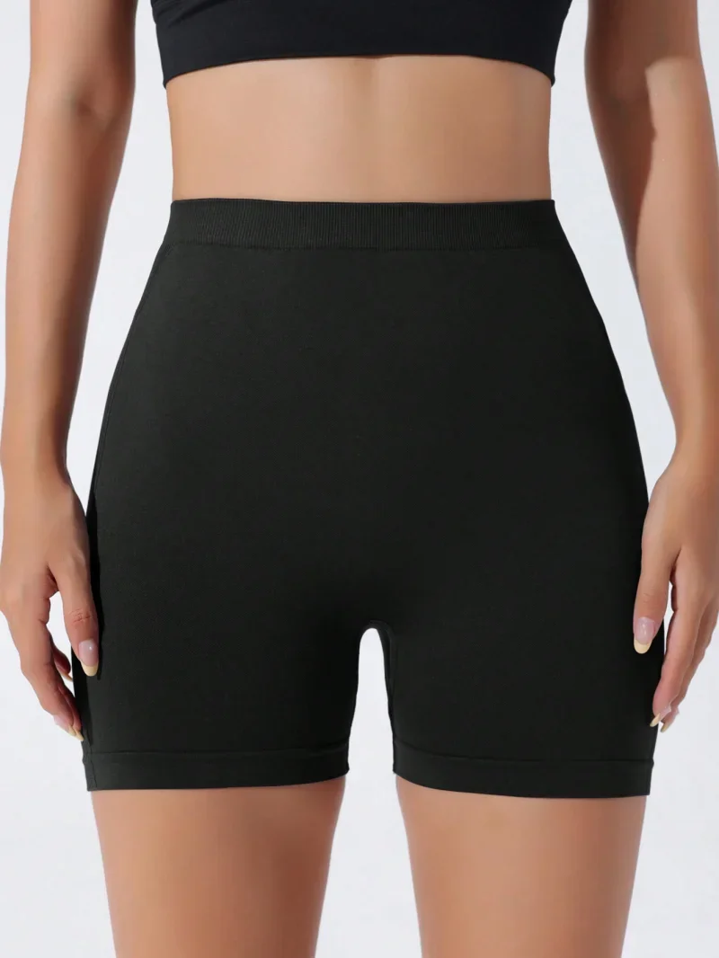 Seamless High Waisted Yoga Shorts From Europe And America Waist Tightening And Hip Lifting Fitness Pants Rear V-Waist