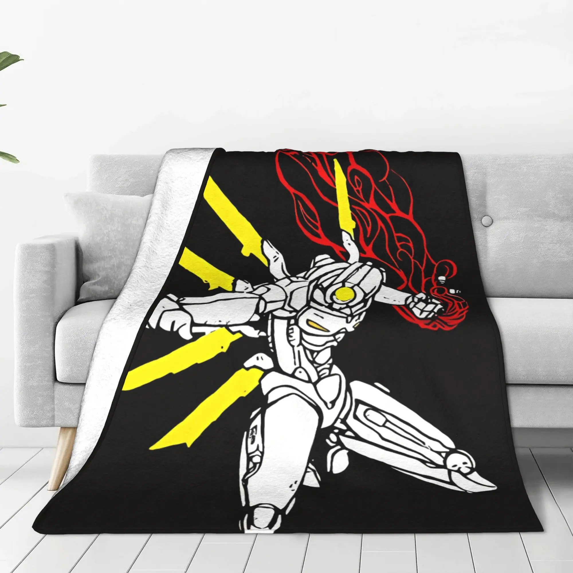 1PC Home Cute Room Decor Sumi E Mech Warrior Blanket Throw Blanket Ultrakill Novelty Warm Blanket All Season