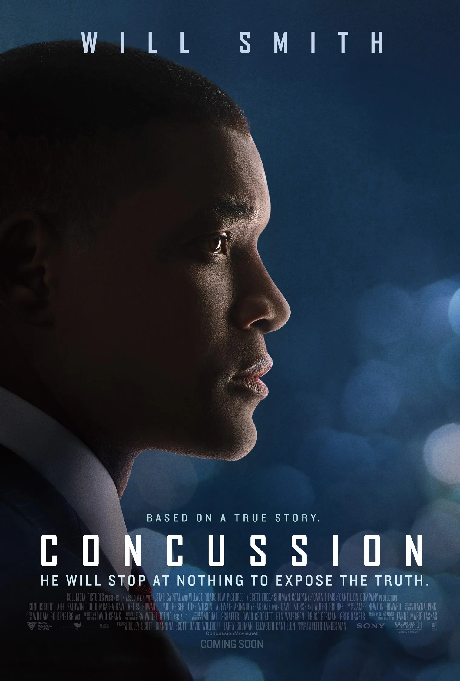 Will Smith Movie Concussion (2015) Poster Prints Wall Sticker Home Decor Bar Cafe Art Painting