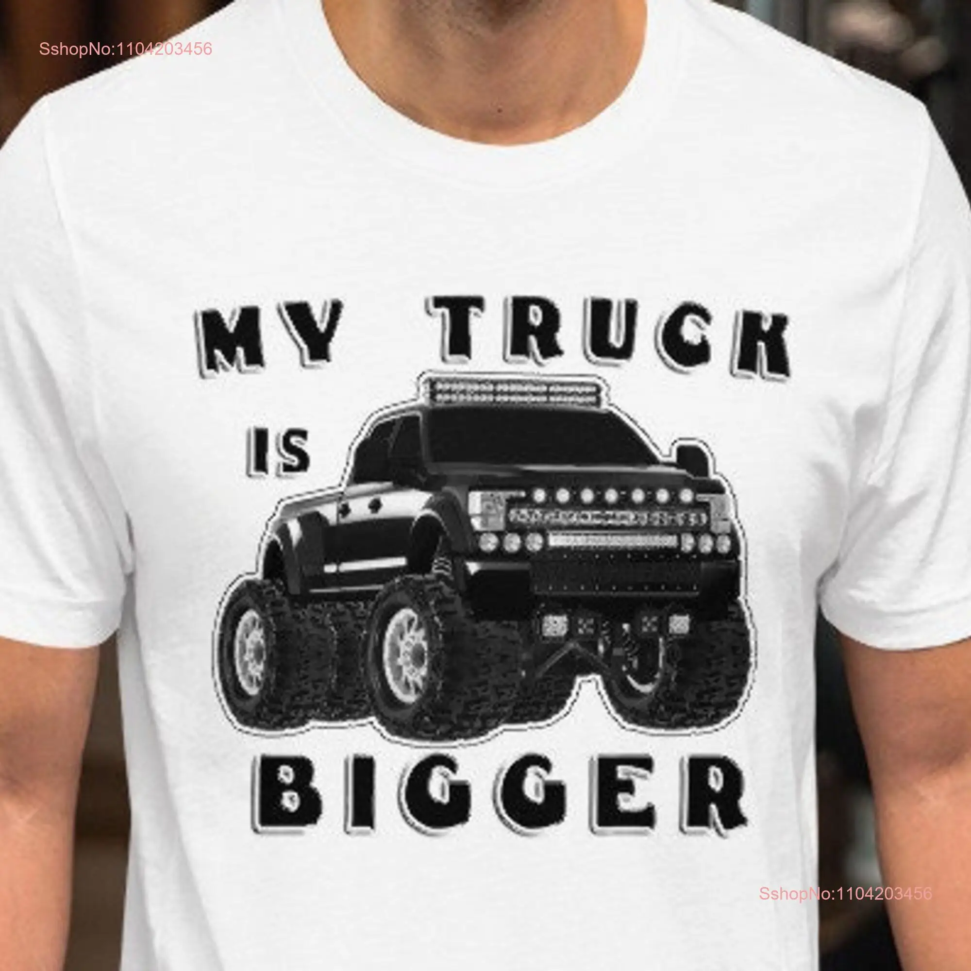 Big monster 4x4 pickup truck lover Short sleeve unisex White and Black Style2 T shirt for men women long or short sleeves