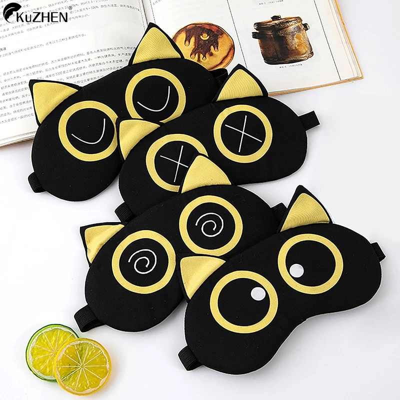 Cartoon Sleep Eye Mask Cute Funny Anime Eye Cover Sleeping Mask Kids Eye Shade Band Blindfolds Sleep Aids Travel Rest Eyepatch