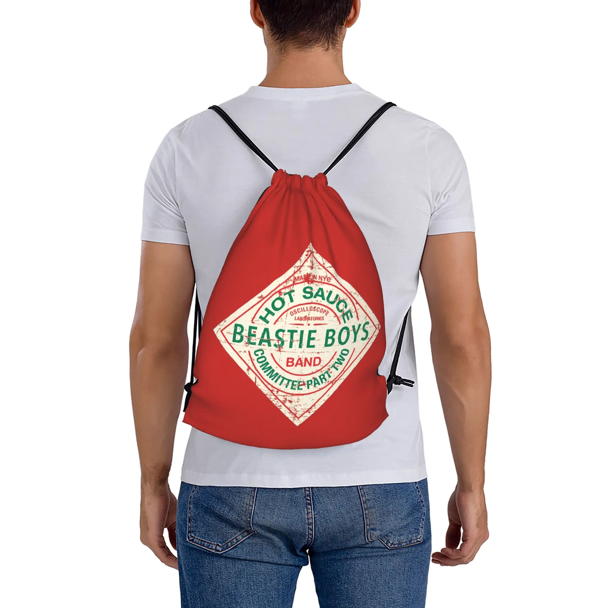 Beastie Boys 9  Portable Hiking Drawstring Backpack Riding Backpack Gym Shoes Drawstring Bags
