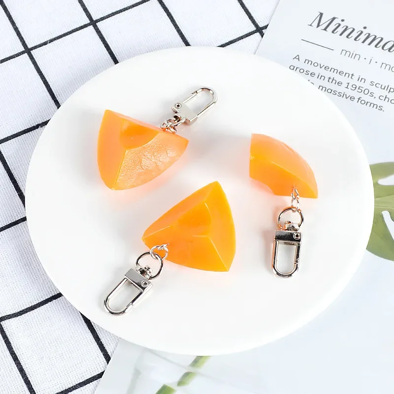 Simulated Peach Keychain Creative Food PVC Fruit Model Personalized Student Couple Bag Car Phone Pendant Ornament Gift Jewelry