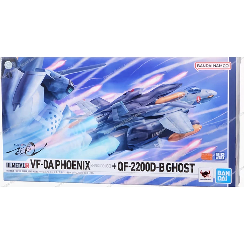 Stock bandai original VF-0A phoenix (kudo echte maschine) + QF-2200D-B action anime figur puppen verzierung geschenke