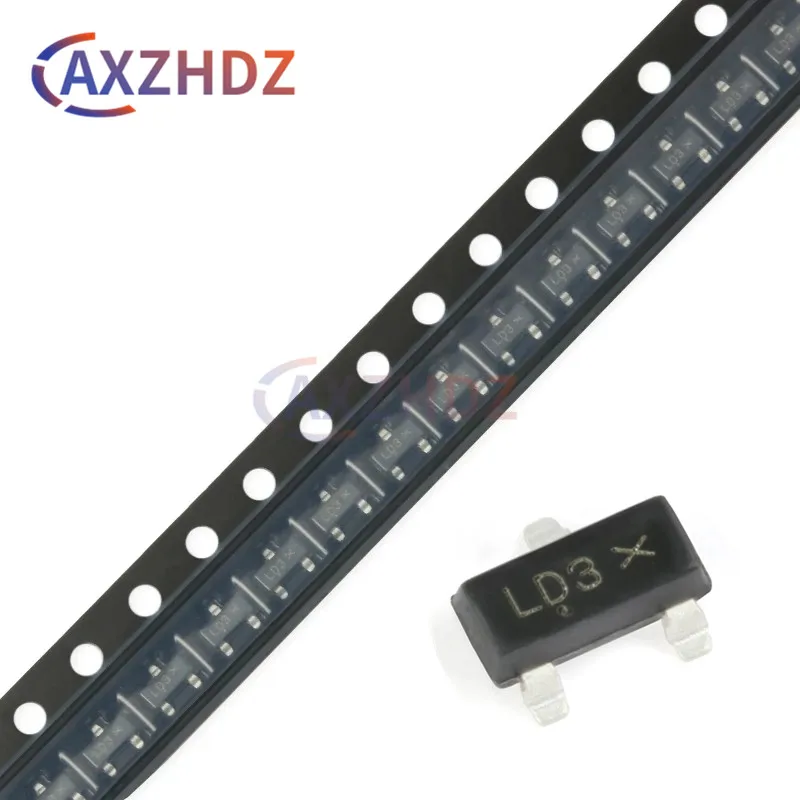 50PCS BAT54SLT1G LD3 SOT-23 SMD 200mA 30V Dual Series Schottky Barrier Diodes Transistor