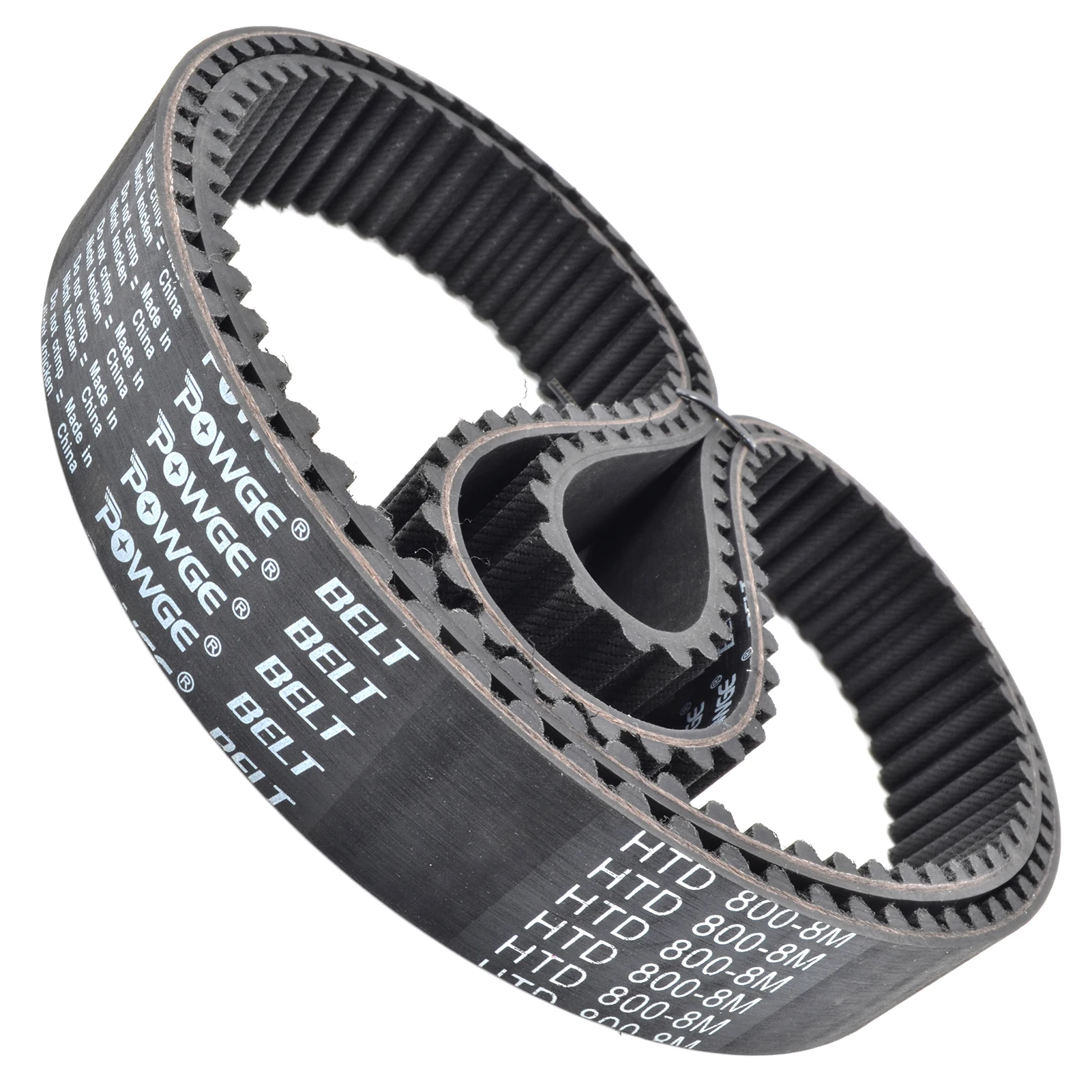 POWGE HTD 8M Timing belt Lp=728 736 744 752 760 768 776 784 792 800 808 816 824 832 840 848 Width 15-50mm Rubber HTD8M Belt Loop