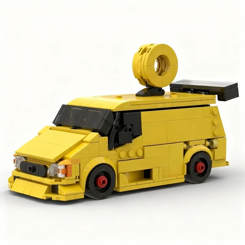

513pcs MOC Forded Supervan 3 Donut Media Edition City Champions Model Building Blocks Christmas Gifts Construction Toys Assemble