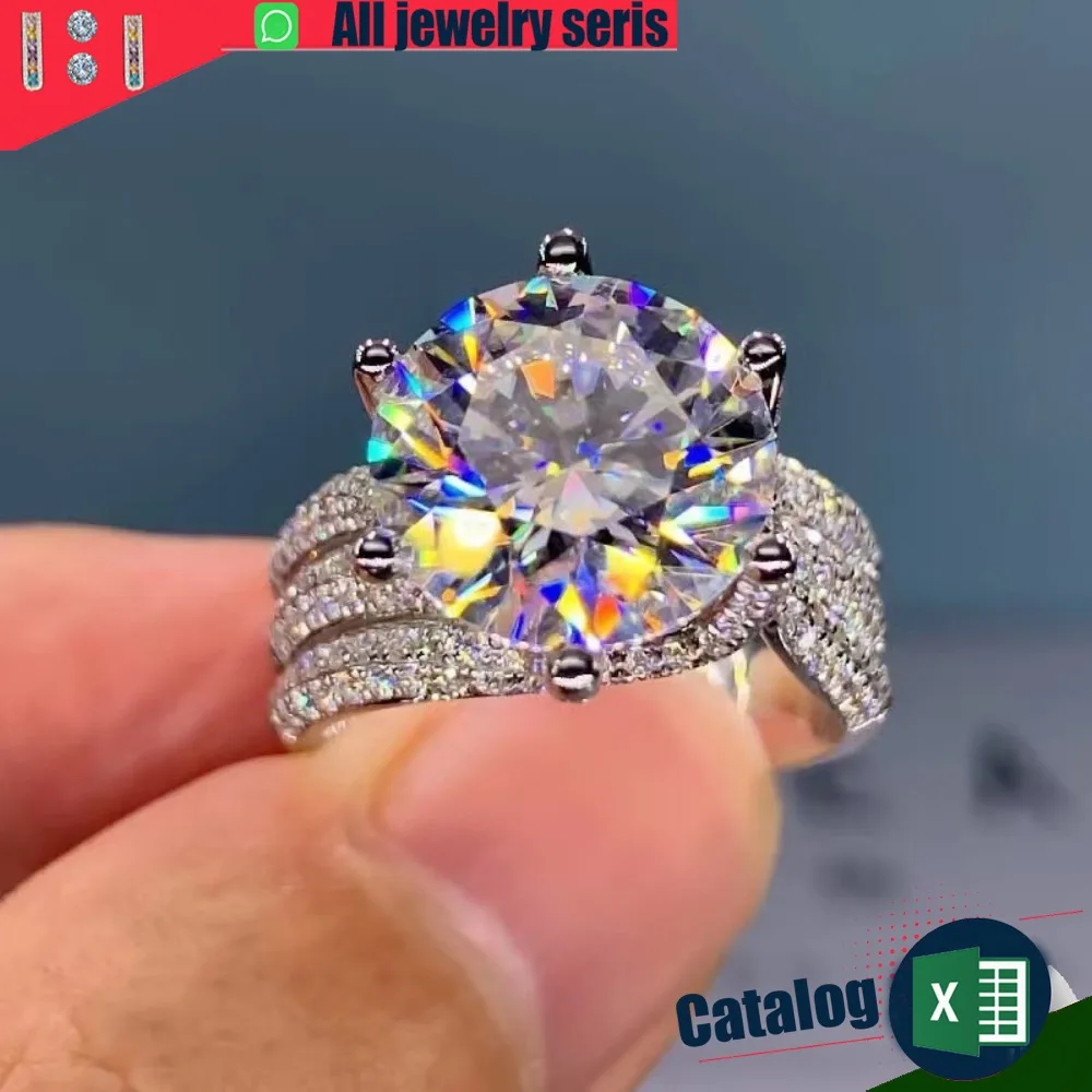 

Трехрядное кольцо с бриллиантовой линией, универсальное кольцо для женщин